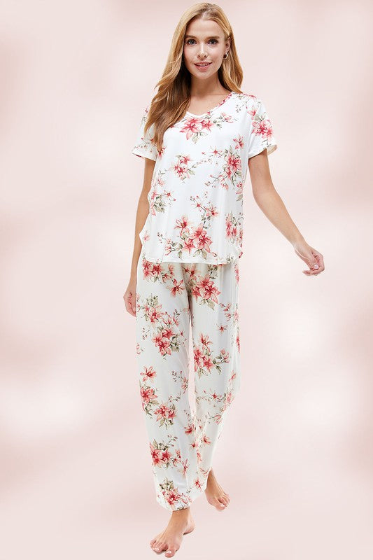 Summer Blossoms Loungewear Set