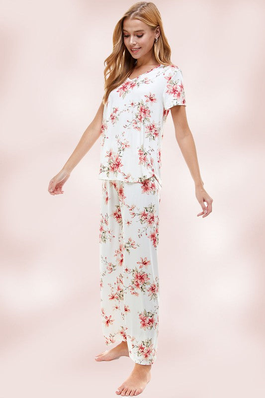 Summer Blossoms Loungewear Set