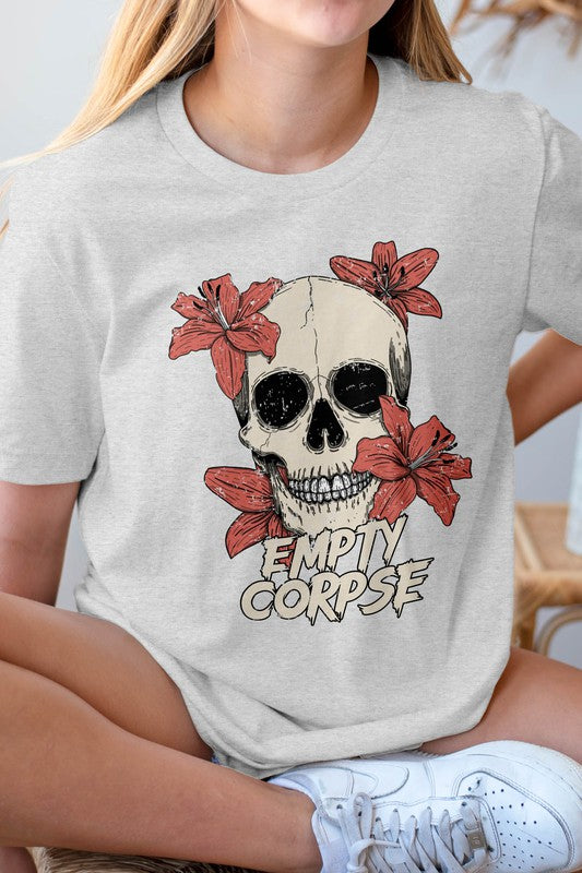 Skull and Flowers Graphic Tee