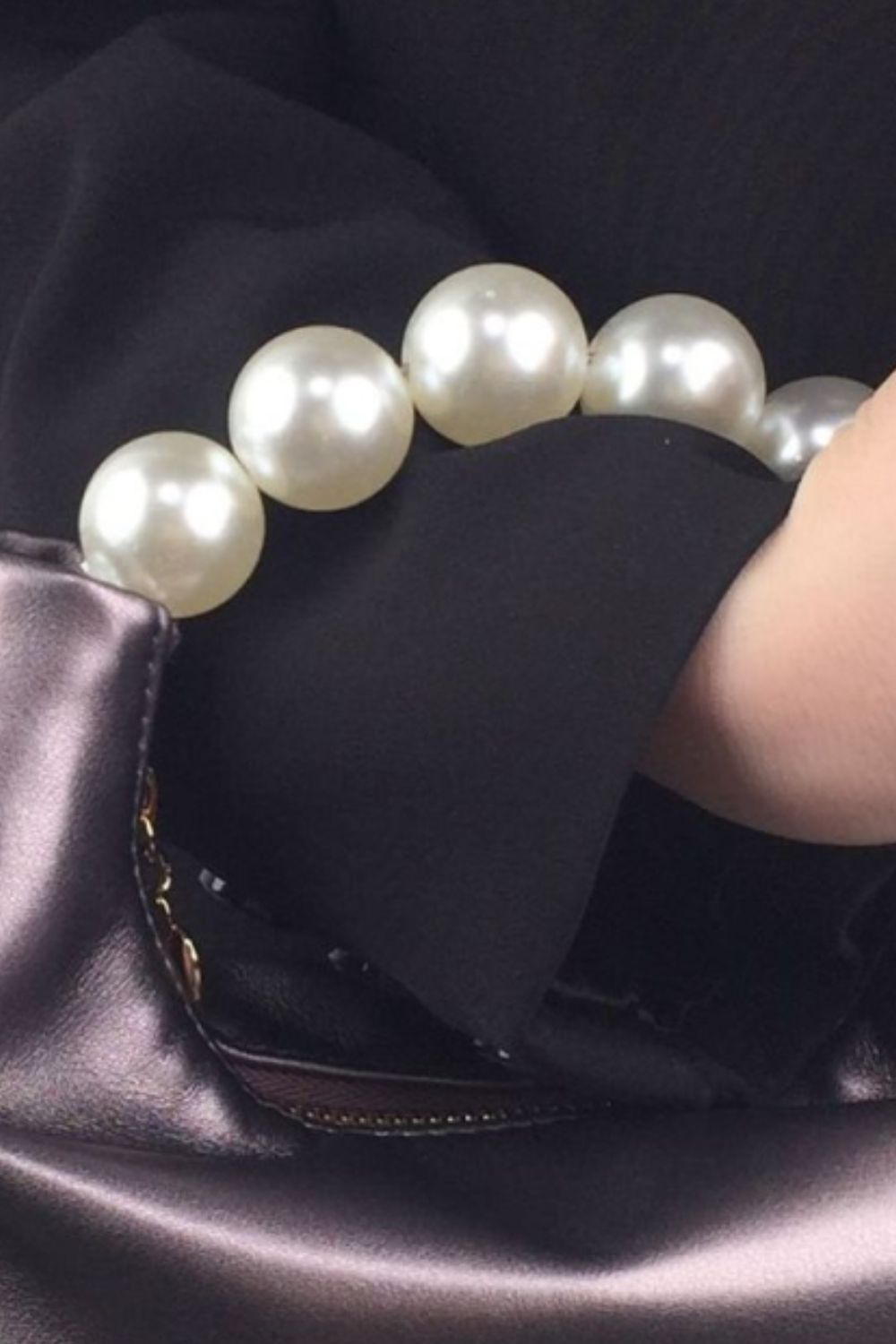 Leather Pearl Handbag