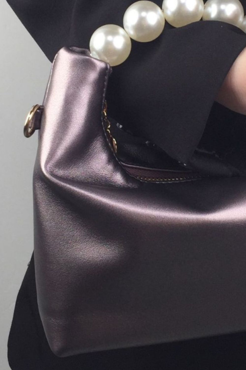 Leather Pearl Handbag