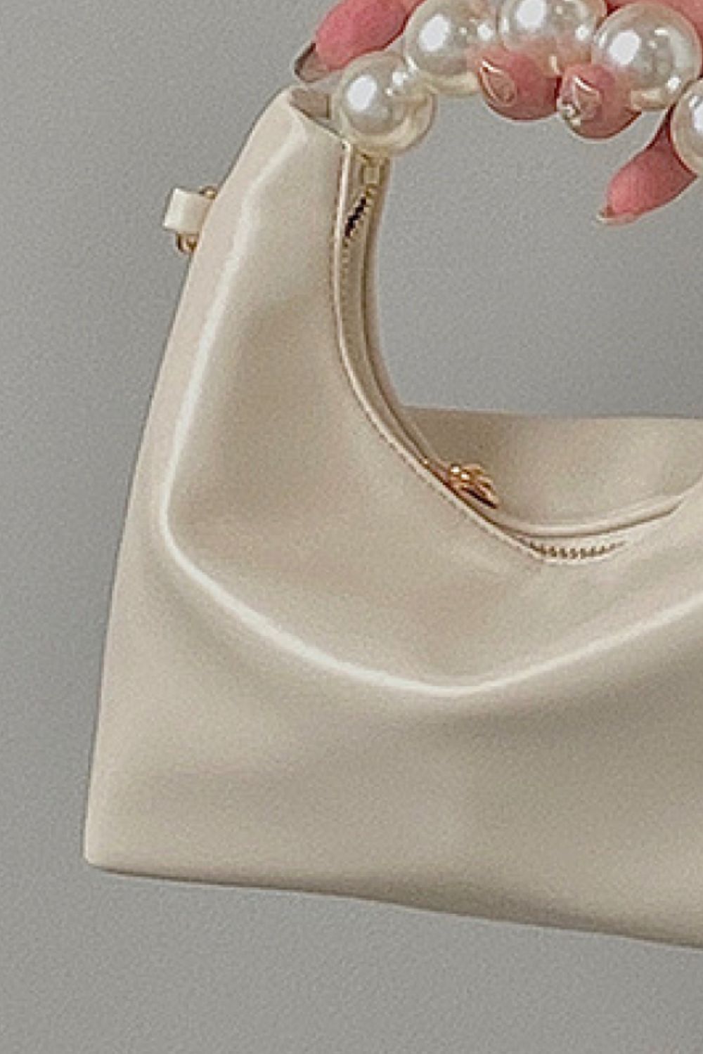 Leather Pearl Handbag