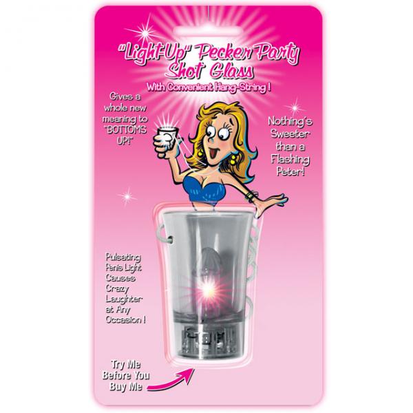 Light Up Pecker Party Shot Glass W/convenient Hang-string