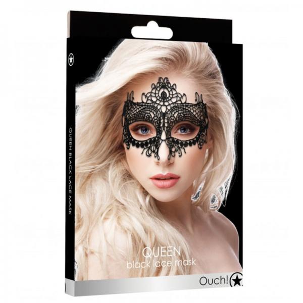 Queen Black Lace Mask Black O/S