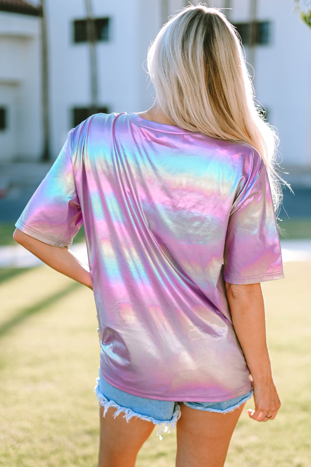STAY WILD  Short Sleeve Holographic Tee